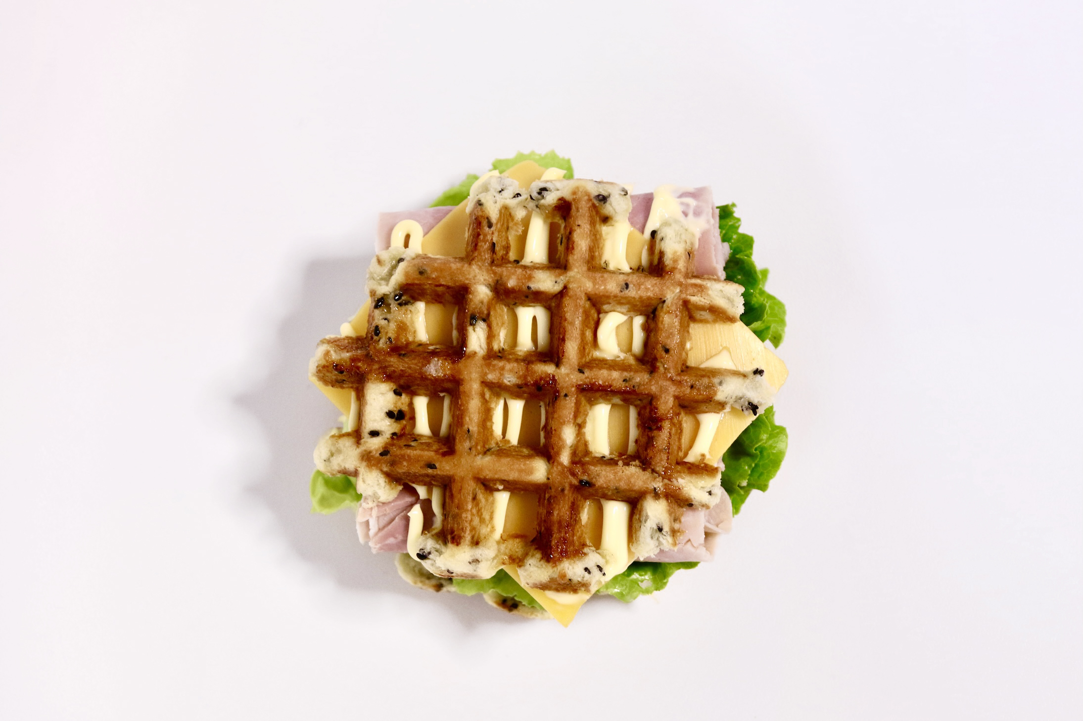 Ham and Cheese Waffle Sandwich - Image 2