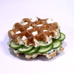 Cream Cheese and Cucumber Waffle Sandwich